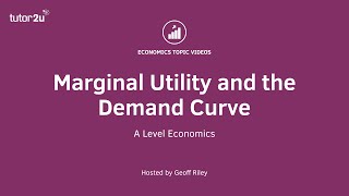 Marginal Utility and the Demand Curve I A Level and IB Economics