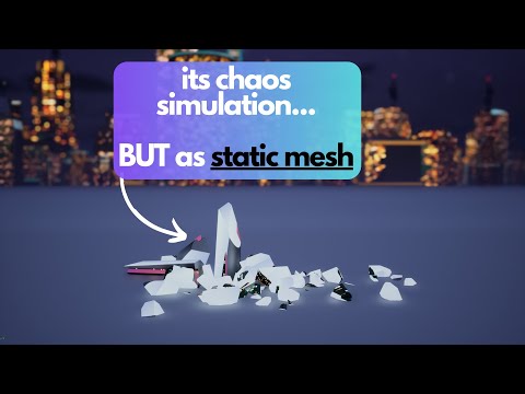 Unreal engine 5: how to turn chaos simulation into static mesh