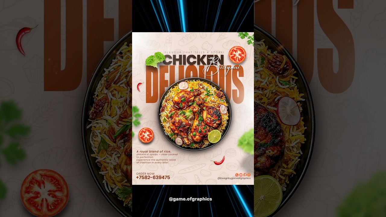 CREATIVE FOOD POSTER DESIGN IN ADOBE PHOTOSHOP....#foodposter #graphicdesigner #foodie