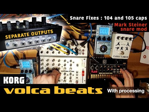Korg VOLCA BEATS with SEPARATE OUTPUTS and SNARE mods