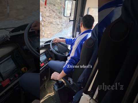 VOLVO bus Extreme fast turning in narrow ghat Road😲Just amazing skills from the experienced driver🤌💥