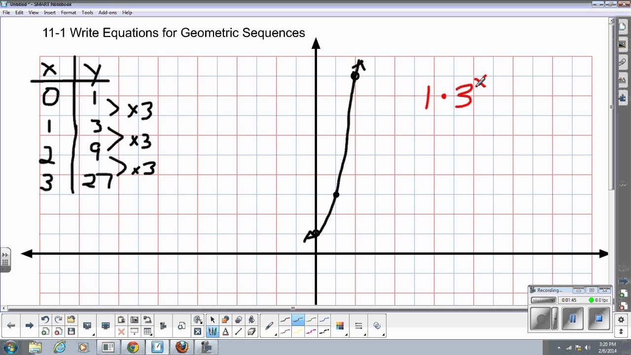 Lin Alg - Write Equations for Geometric Sequences