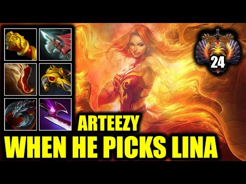 🔥 WHEN ARTEEZY PICKS LINA - 3x Ultra Kills - 1k GPM - 1.2k XPM - Dota 2 Pro Game Highlights