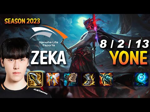 HLE Zeka YONE vs AHRI Mid - Patch 13.23 KR Ranked