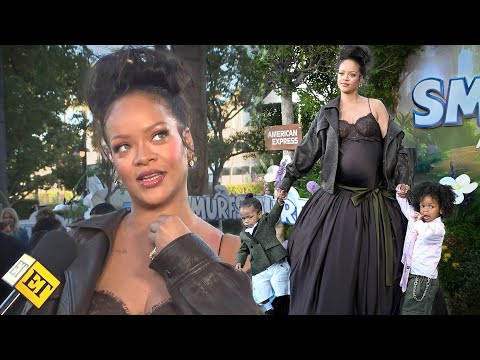 Rihanna's Sons RZA and Riot Rock Custom Dior at 'Smurfs' Premiere