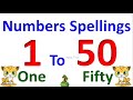 Numbers names1 to 50 | Spellings of Numbers 1 to 50 | Numbers Name for kids | Numbers in Words