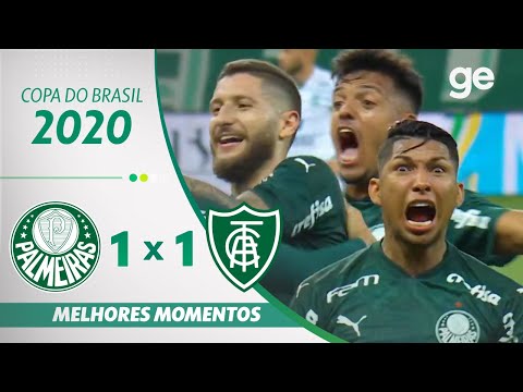 PALMEIRAS 1 X 1 AMÉRICA-MG | MELHORES MOMENTOS | SEMIFINAL COPA DO BRASIL 2020 | ge.globo