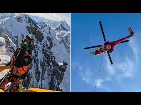 KRANMONTAGE ENGELBERG - Titlis mit dem Super Puma AS 332 C1...! Heliswiss International