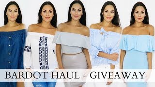 BARDOT OFF THE SHOULDER HAUL + GIVEAWAY! | Beauty&#39;s Big Sister