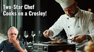 Two-star Michelin chef cooks on a Crosley Cruiser record player!