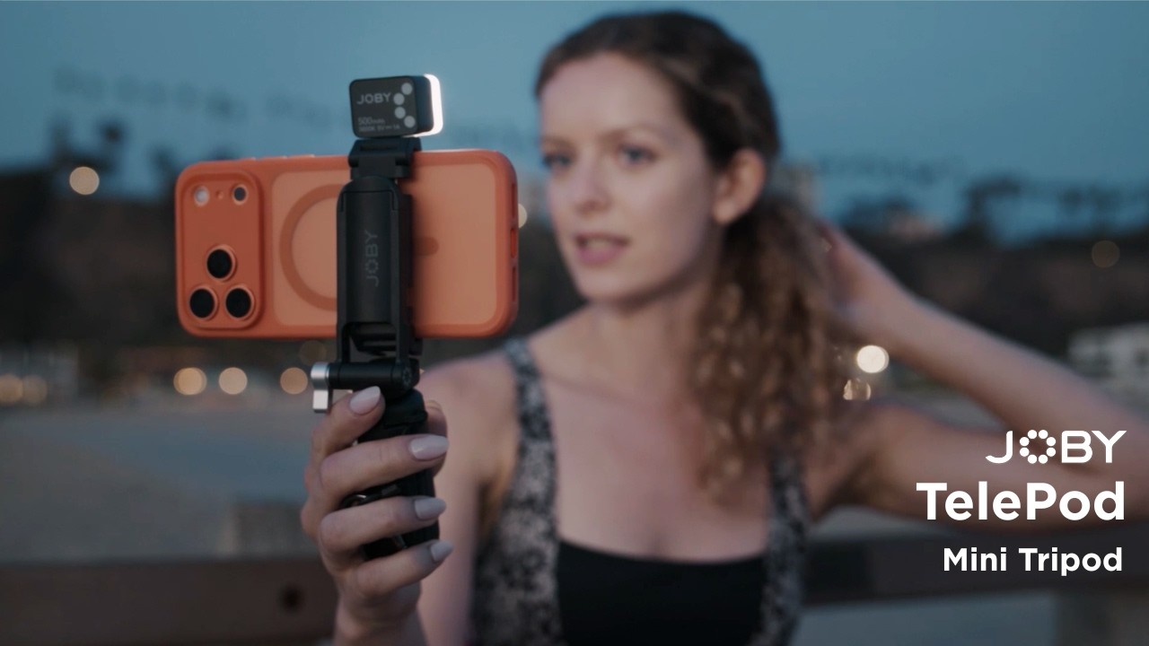 Joby TP02 Kompakt, Mini, mit Selfie-Stick und LED-Leuchte