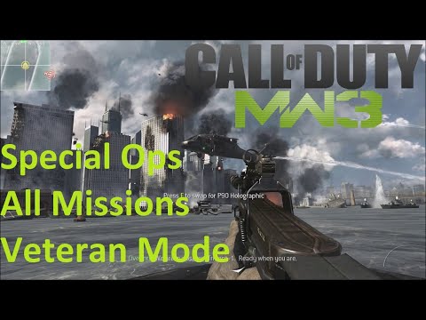 Call of Duty: Modern Warfare 3 - All Special Ops Missions Complete on Veteran (Gameplay/Walkthrough)
