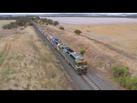 7731V Pacific National Grain Train Arrives At Gheringhap For Fuel (3/4/2022) - PoathTV Railways