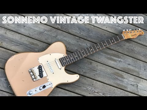 Sonnemo Custom Vintage Twangster - Black with top binding image 6
