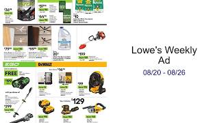 Lowe's Weekly Ad 08/20 - 08/26