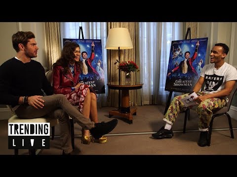 Zac Efron and Zendaya dish all on The Greatest Showman | Trending Live