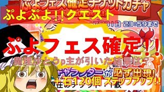 【ぷよクエ】ぷよフェス確定チケットとステップアップを少しだけ!!【ゆっくり実況】【ガチャ動画】