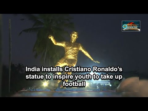 India installs Cristiano Ronaldo's statue to inspire youth to take up football