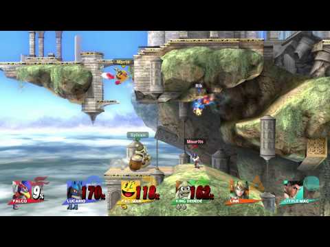 Super Smash Bros. U - 6 Player Battle FFA at Temple