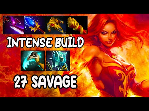 27 SAVAGE [ Lina ] CRAZY CARRY TEAM FIGHT - DOTA 2 GAMEPLAY