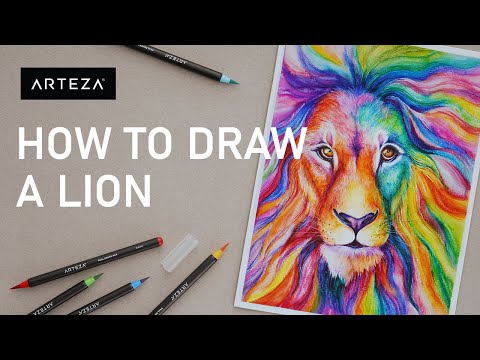 How To Draw a Lion's Face Sketch (Easy Drawing...