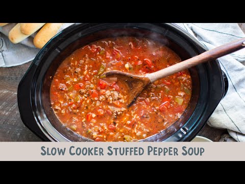 Slow Cooker Stuffed Pepper Soup
