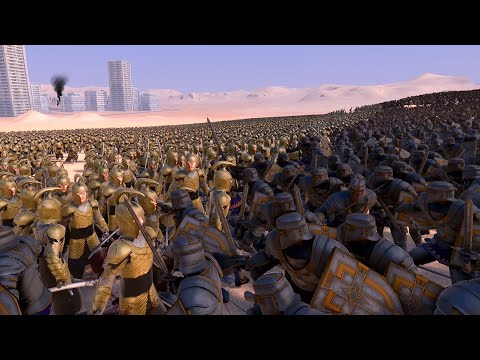 20000 ELF WARRIOR NO SHIELDS VS 20000 DARK PALADINS - Ultimate Epic Battle Simulator 2 UEBS2