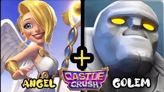 Epic Angel + Common Golem! Castle Crush : War Battle