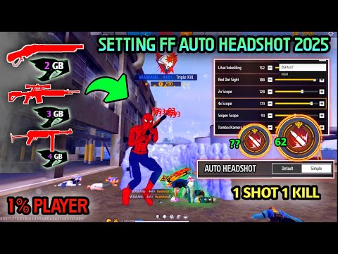2025 VIRAL ( SENSI FF AUTO HEADSHOT ) ⚙️🔓CARA SETTING SENSITIVITAS FF AUTO HEADSHOT & SETTING