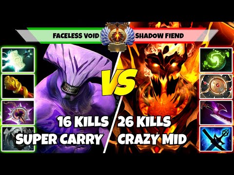 FACELESS VOID (Carry) vs SHADOW FIEND (Mid) - Epic Battle Of Immortal Rank Dota 2 Players - Z Dota 2