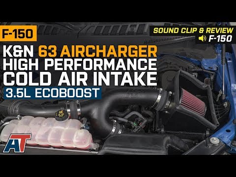 2017-2019 F150 K&N 63 AirCharger High Performance Cold Air Intake 3.5L EcoBoost Sound Clip & Install