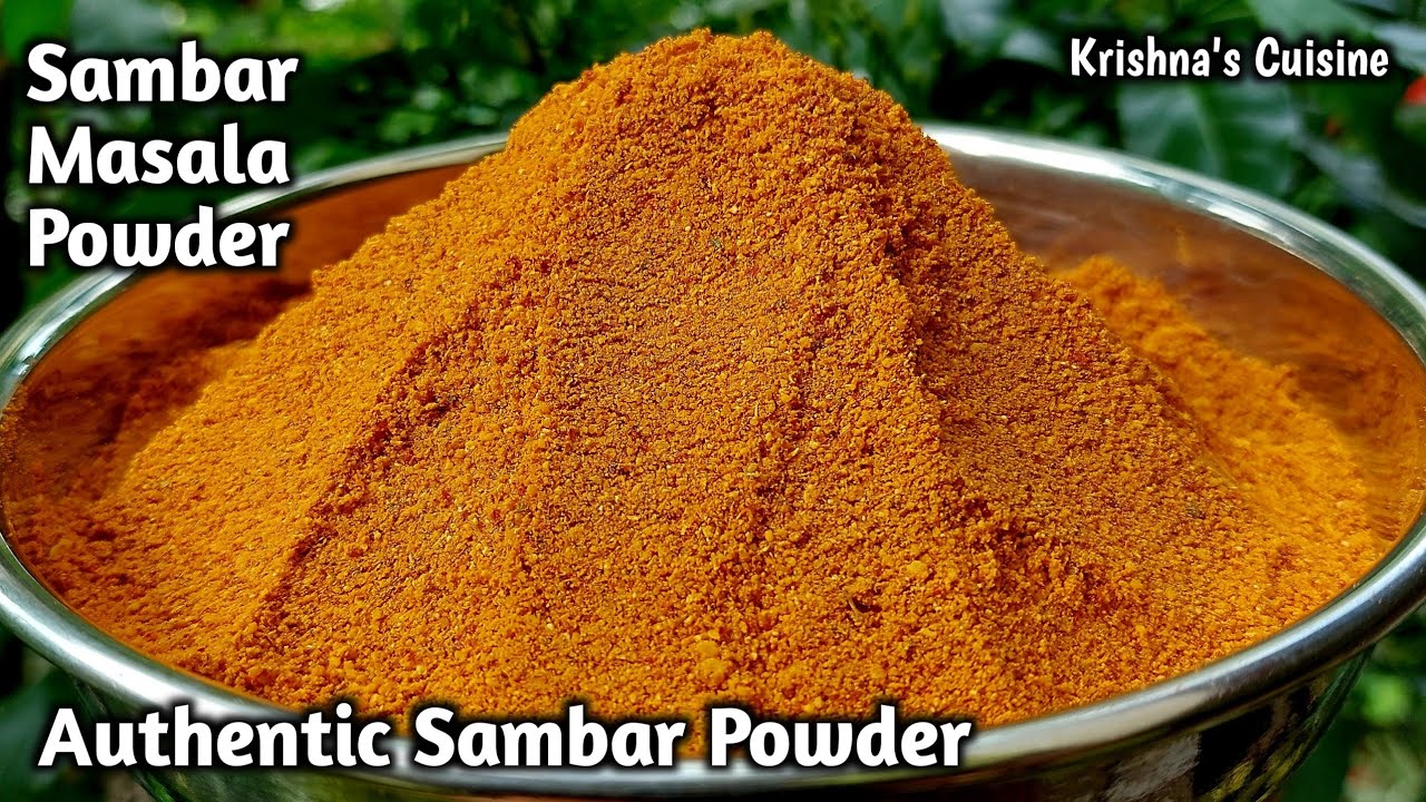 Authentic Sambar Masala Powder || Sambar Masala || Sambar Powder || Krishna's Cuisine #sambarmasala