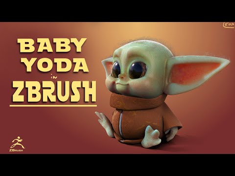 Sculpting Baby Yoda in Zbrush - Xploding Cube