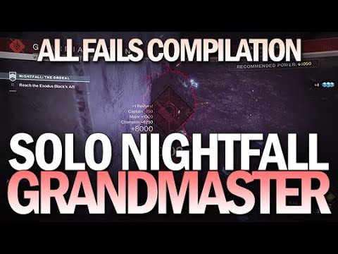 Solo Grandmaster Exodus Crash - All Fails Compilation [Destiny 2]