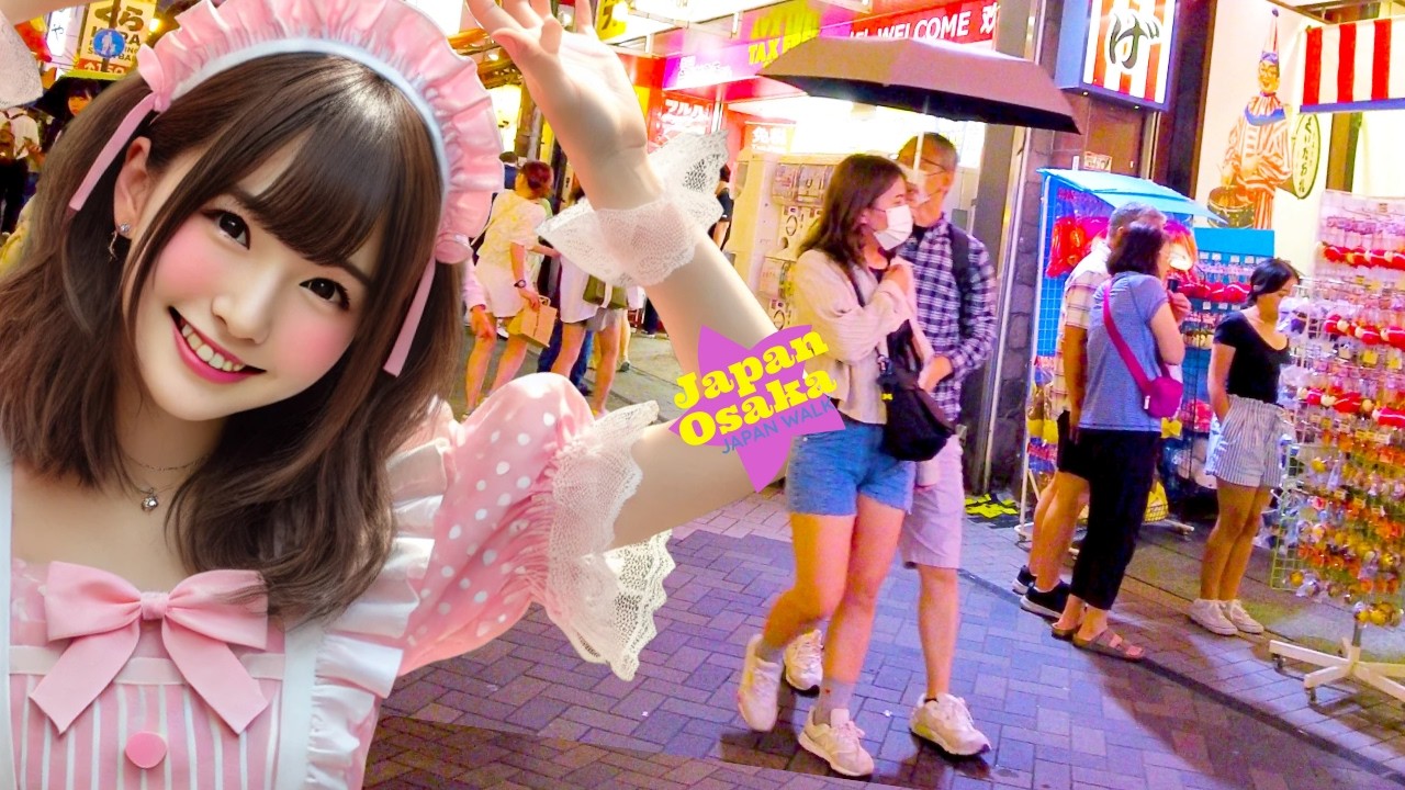 Osaka Shinsaibashi 🐶 Market 💖 Nonstop 1 Hour 4K