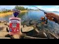 Mancing Pakai UMPAN ROTI KEPING Di Pantai Dungun ULTRALIGHT FISHING