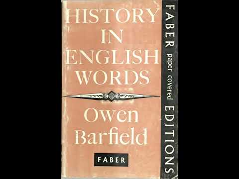 "History in English Words" By Owen Barfield