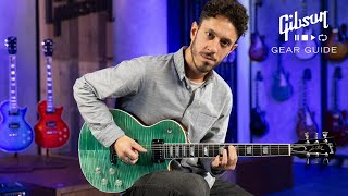 Video thumbnail for Gibson Les Paul Modern Figured Seafoam Green Demo - Humbucker & P90 Pickup Comparison by Gibson Gear Guide