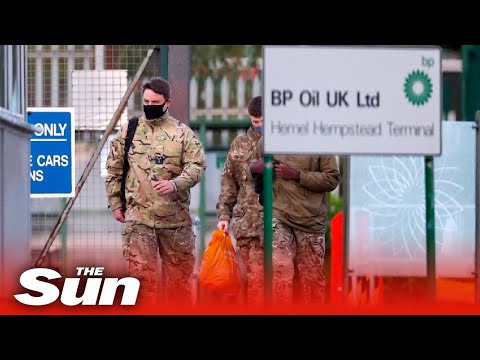 Army drive HGVs delivering petrol amid UK fuel crisis