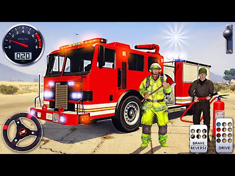 Real Fire Truck Driving Game 3D - City Rescue Truck Simulator | Android Gameplay