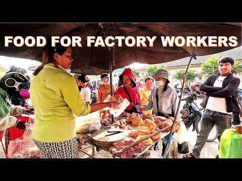 Vegetable, meat , fish's & more everything in front of the GRACE GLORY CAMBODIA GARMENT