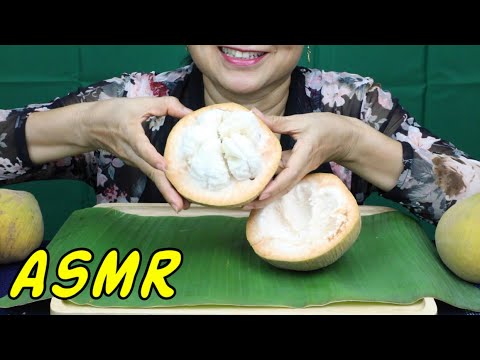 ASMR • Cotton Fruit (Santol) Kraaton กระท้อน • Eating Sounds • Light Whispers • Nana Eats
