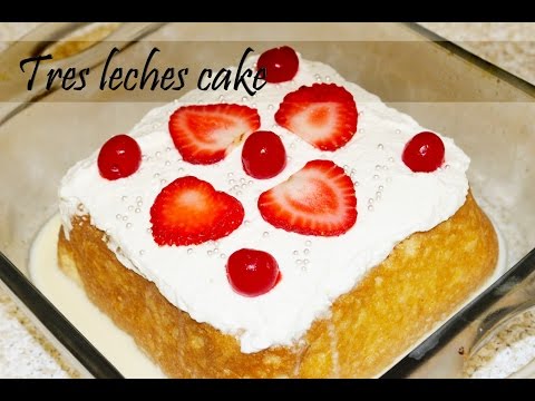 Tres leches cake, Mexican cake recipe by crazy4veggie.com