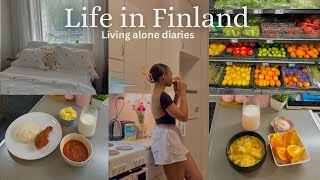 Days in my life in Finland | Living alone diaries |  Grocery shopping,cooking| life of an introvert