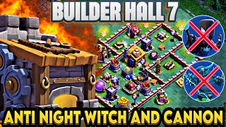 PRO BUILDER HALL 7 BASE WITH LINK + REPLAY ||BH7 ANTI 6 STAR|| TOP-10 BH7 BASE ANTI WITCH AND CANNON