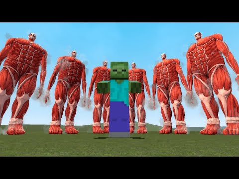 Giant Zombie VS Colossal Titan [Garry’s Mod]