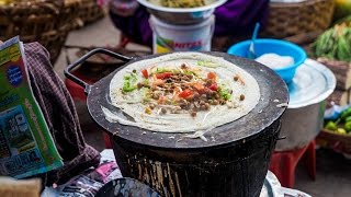 Street Food in Myanmar -  Sweet and Salty Dosa in Yangon! - YouTube