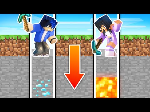 Minecraft BUT We Can ONLY DIG DOWN!