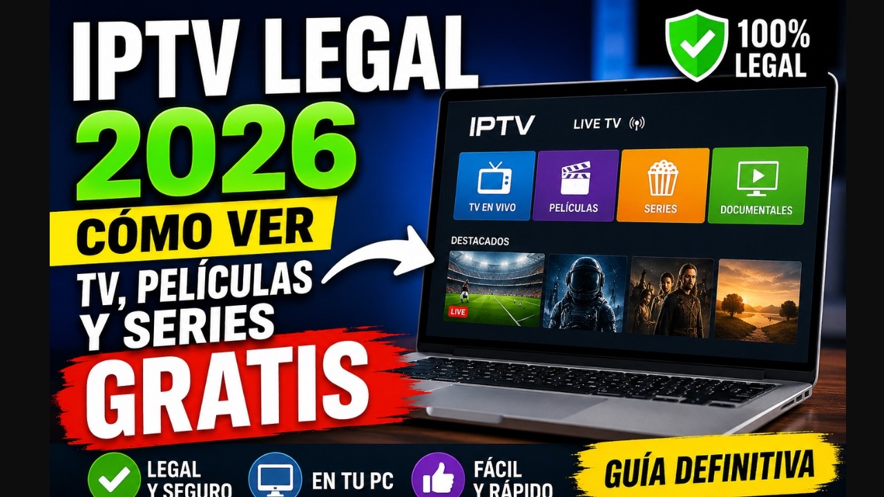 IPTV LEGAL 2026: Cómo ver TV, Películas y Series GRATIS en tu PC (Guía Definitiva)