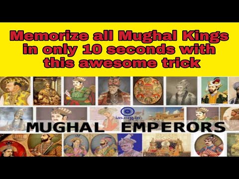 Trick to remember all Mughal kings - Mnemonic Study tricks